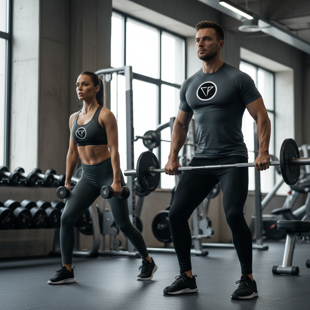 Premium CarbonPeak branded fitness apparel