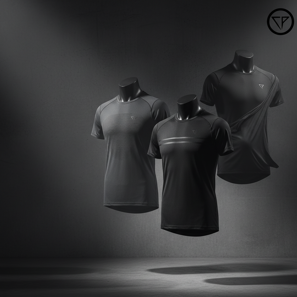 Premium t-shirt hero banner with CP logo